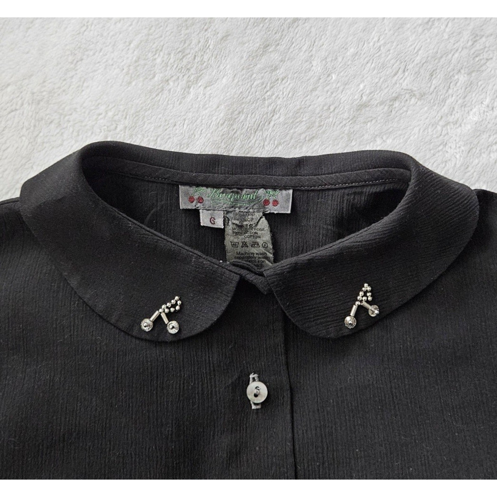 girl's BONPOINT France childrensalon embellished beaded shirt top $345 6 yrs - Picture 3 of 9